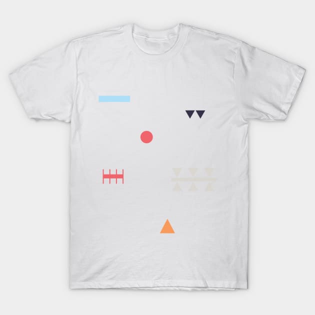 Fun minimal abstract Shapes T-Shirt by The Printable Studio